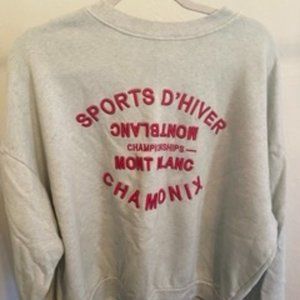 H&M Grey Sweatshirt with Red Lettering Size M